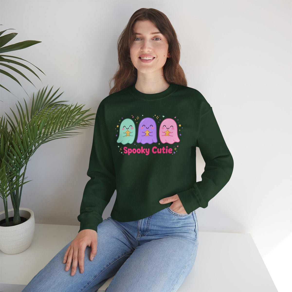 Spooky Cutie Sweatshirt | Cute Pastel Halloween Ghost Crewneck