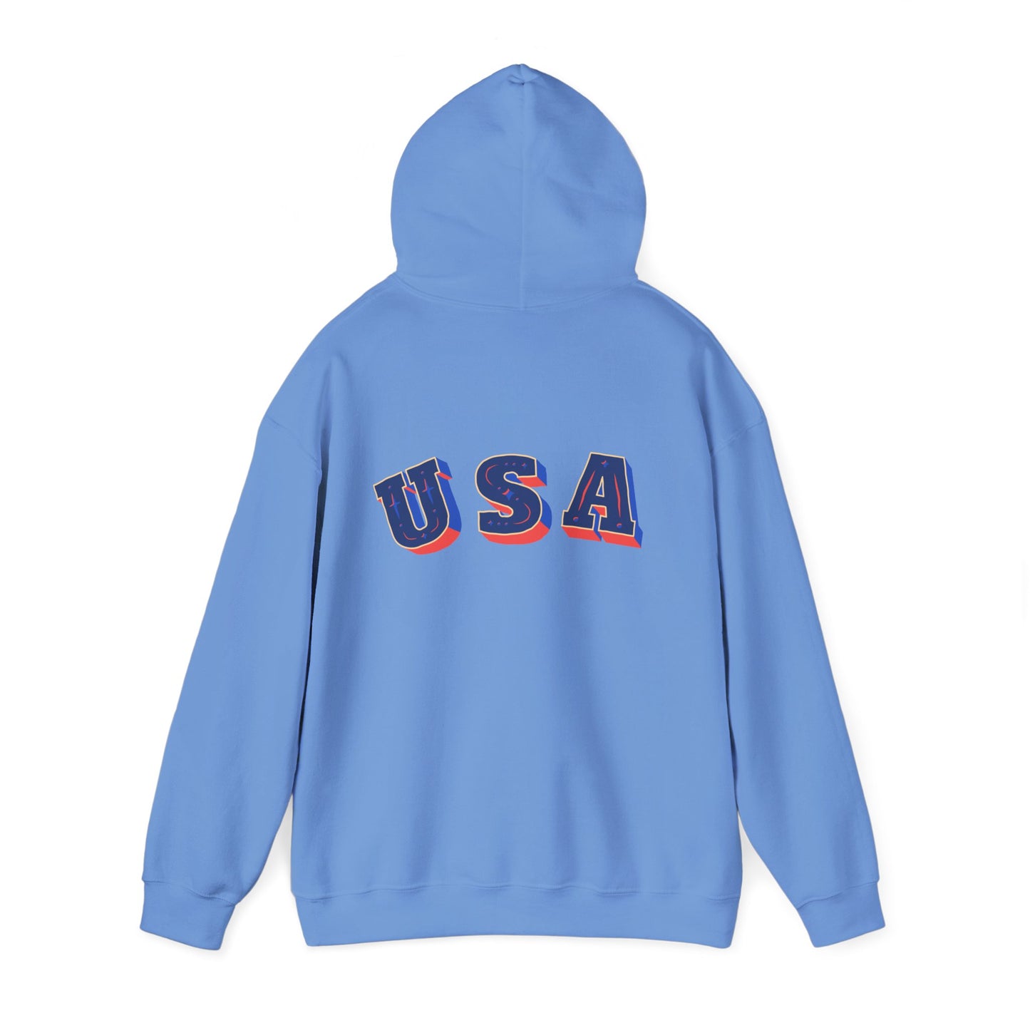 Men's Patriotic Hoodie - Double American Flag Graphic