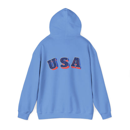 Men's Patriotic Hoodie - Double American Flag Graphic