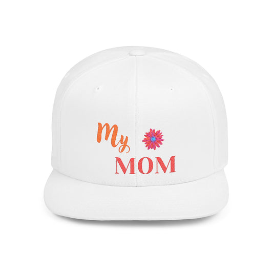 Mom Flat Bill Snapback – Adjustable baseball hat, perfect Mother’s Day gift for moms. Stylish, comfortable, and versatile for everyday wear.