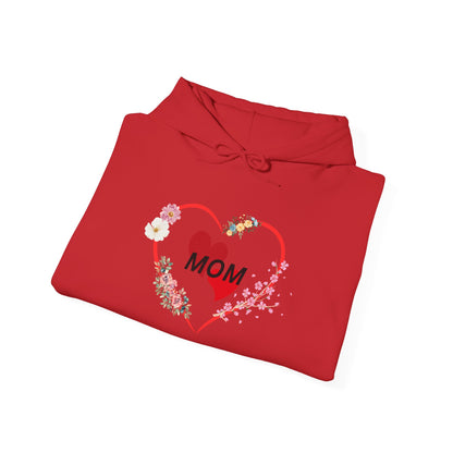 Mom Love Hoodie - Floral Heart Design - Perfect Gift for Mother's Day