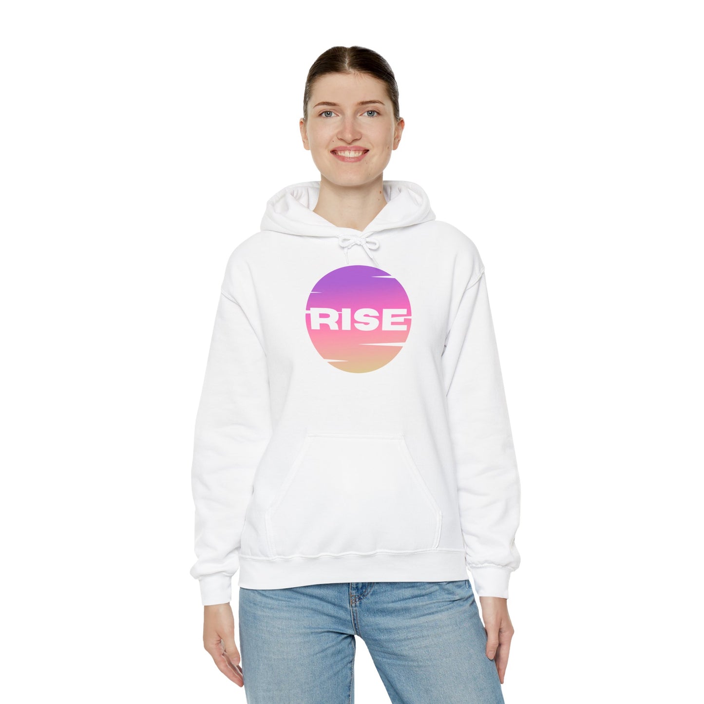 Women's Rise Graphic Hoodie - Cozy & Inspirational Sweatshirt