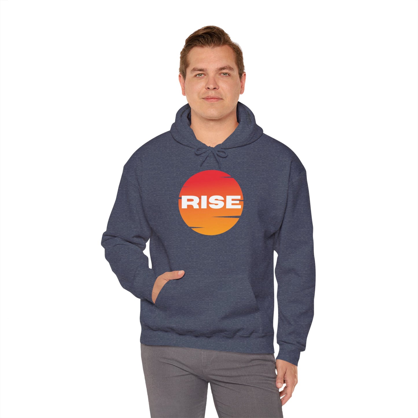 Men's Rise Sunset Hoodie - Comfortable Heavy Blend Sweatshirt