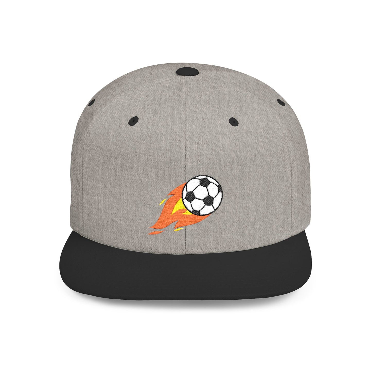 Soccer Ball Flat Bill Snapback Hat - Stylish Snapback Cap for Casual Outfits and Streetwear