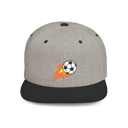 Soccer Ball Flat Bill Snapback Hat - Stylish Snapback Cap for Casual Outfits and Streetwear