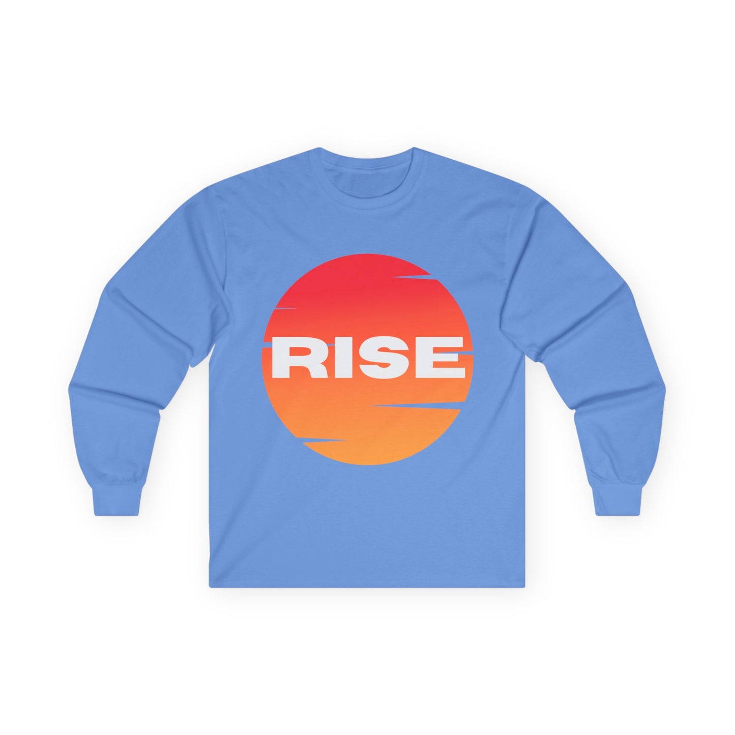 Sunrise RISE Long Sleeve Tee - Motivational Unisex Cotton Shirt for Inspiration