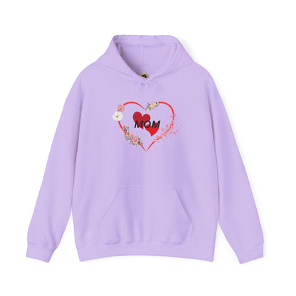 Mom Love Hoodie - Floral Heart Design - Perfect Gift for Mother's Day