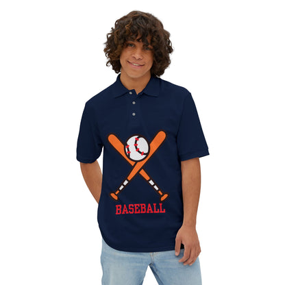 Men's Polo Tee - Baseball Piqué Polo