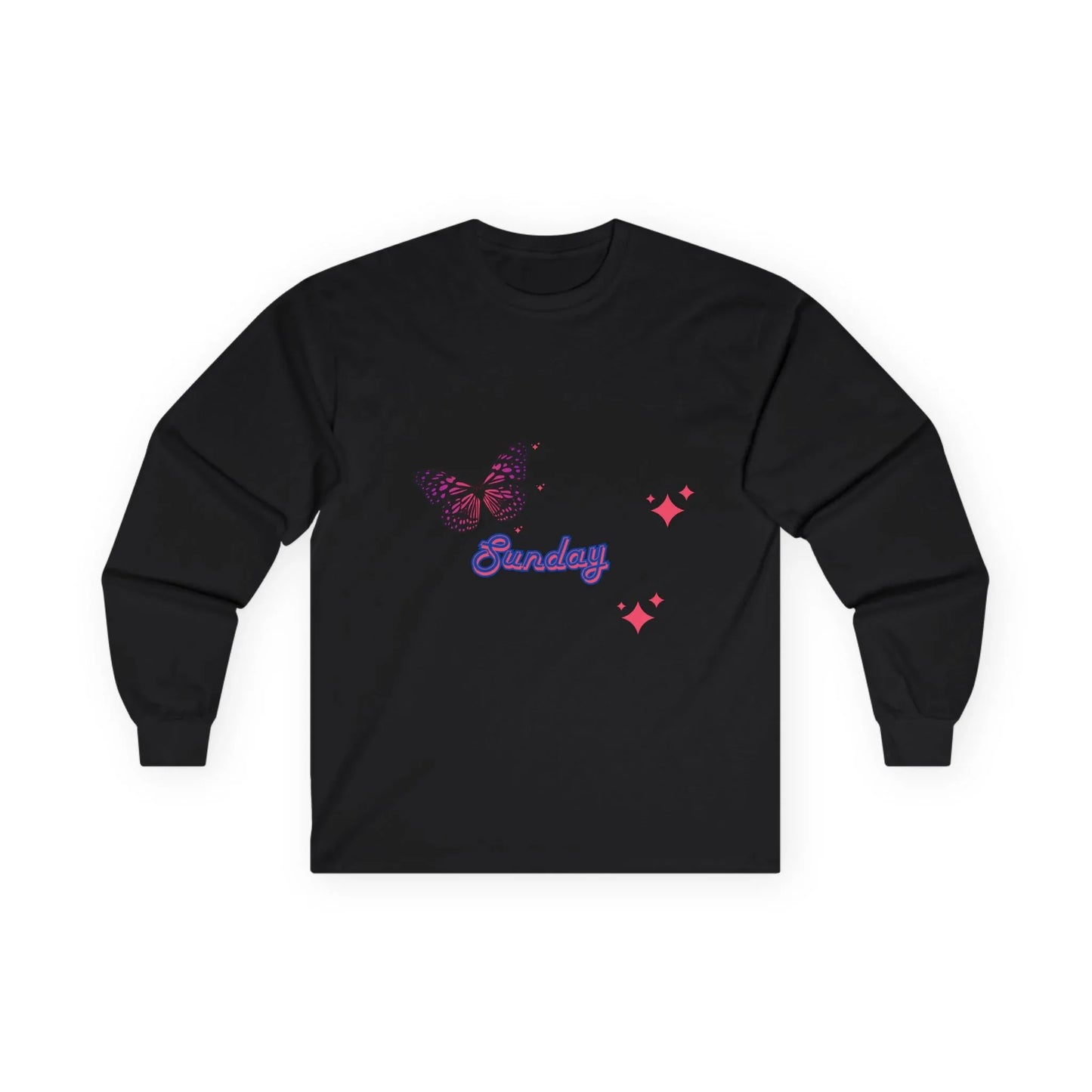 Butterfly Sunday Long Sleeve Tee - Unisex Ultra Cotton Shirt - RizQ Life 