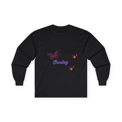 Butterfly Sunday Long Sleeve Tee - Unisex Ultra Cotton Shirt - RizQ Life 