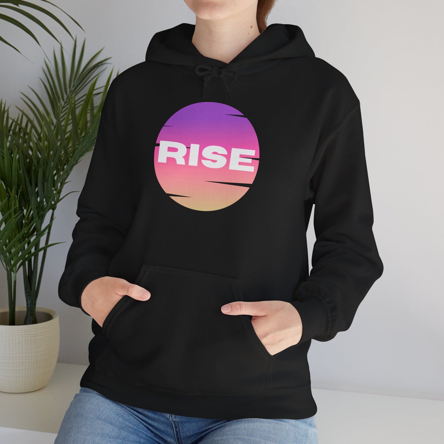 Women's Rise Graphic Hoodie - Cozy & Inspirational Sweatshirt