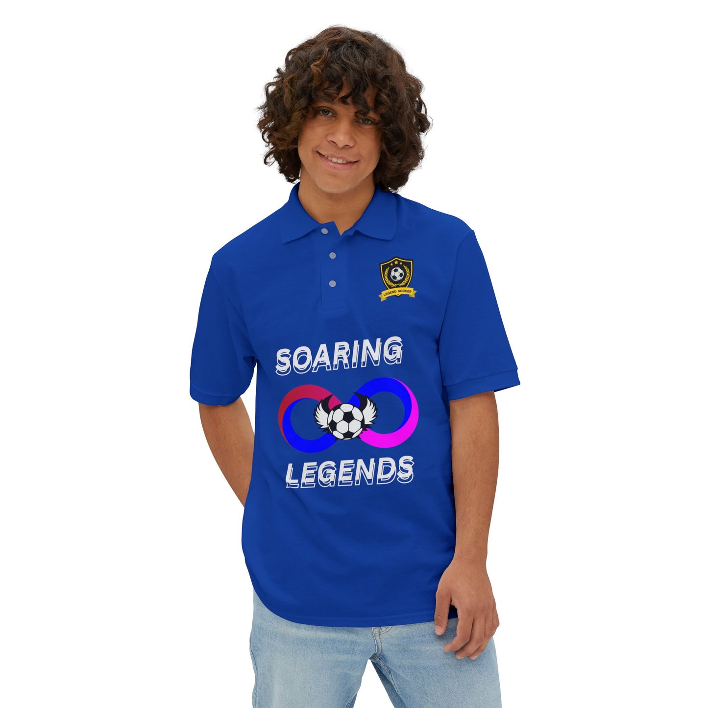 Soccer Polo - Soaring Legends & soccer Design for Sports Enthusiasts