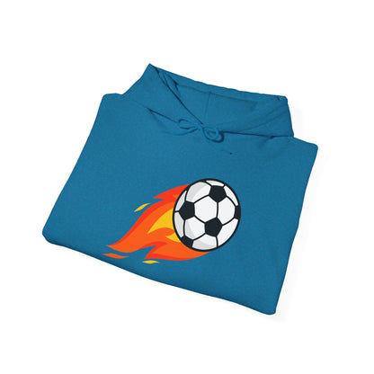 Soccer Fire Ball Hoodie - Men's Heavy Blend Hooded Sweatshirt