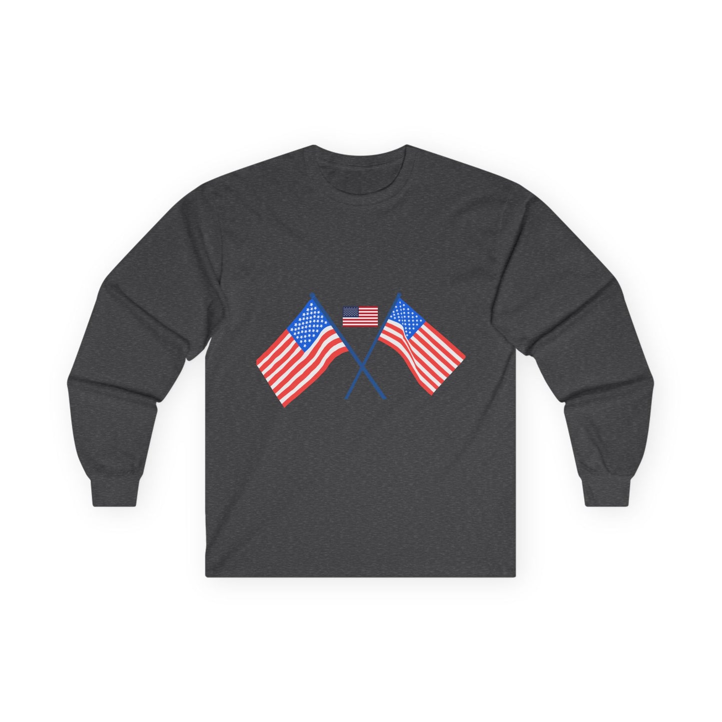 Patriotic Long Sleeve Tee - USA Flag Design