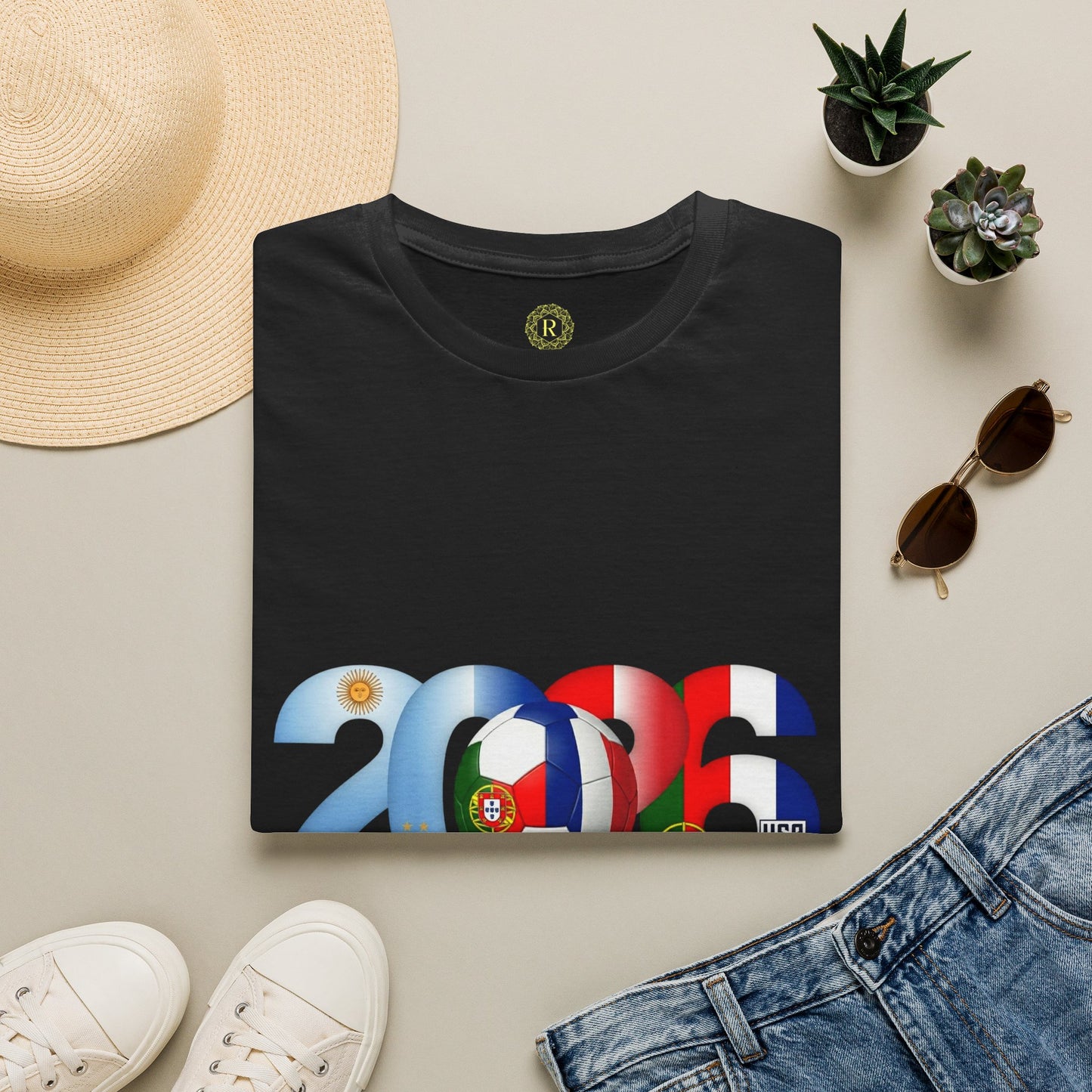 2026 Soccer Unisex Shirt | POR ARG FRA USA Football Tee