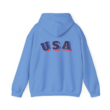 Men's Patriotic Hoodie - Double American Flag Graphic