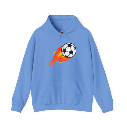 Soccer Fire Ball Hoodie - Men's Heavy Blend Hooded Sweatshirt