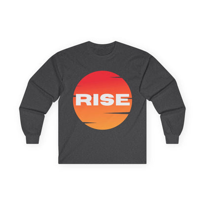 Sunrise RISE Long Sleeve Tee - Motivational Unisex Cotton Shirt for Inspiration - RizQ Life 