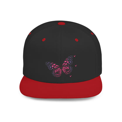 Butterfly Snapback Cap – stylish adjustable flat bill hat for adults. Perfect for streetwear, outdoor events, and gifts. Durable and comfy!