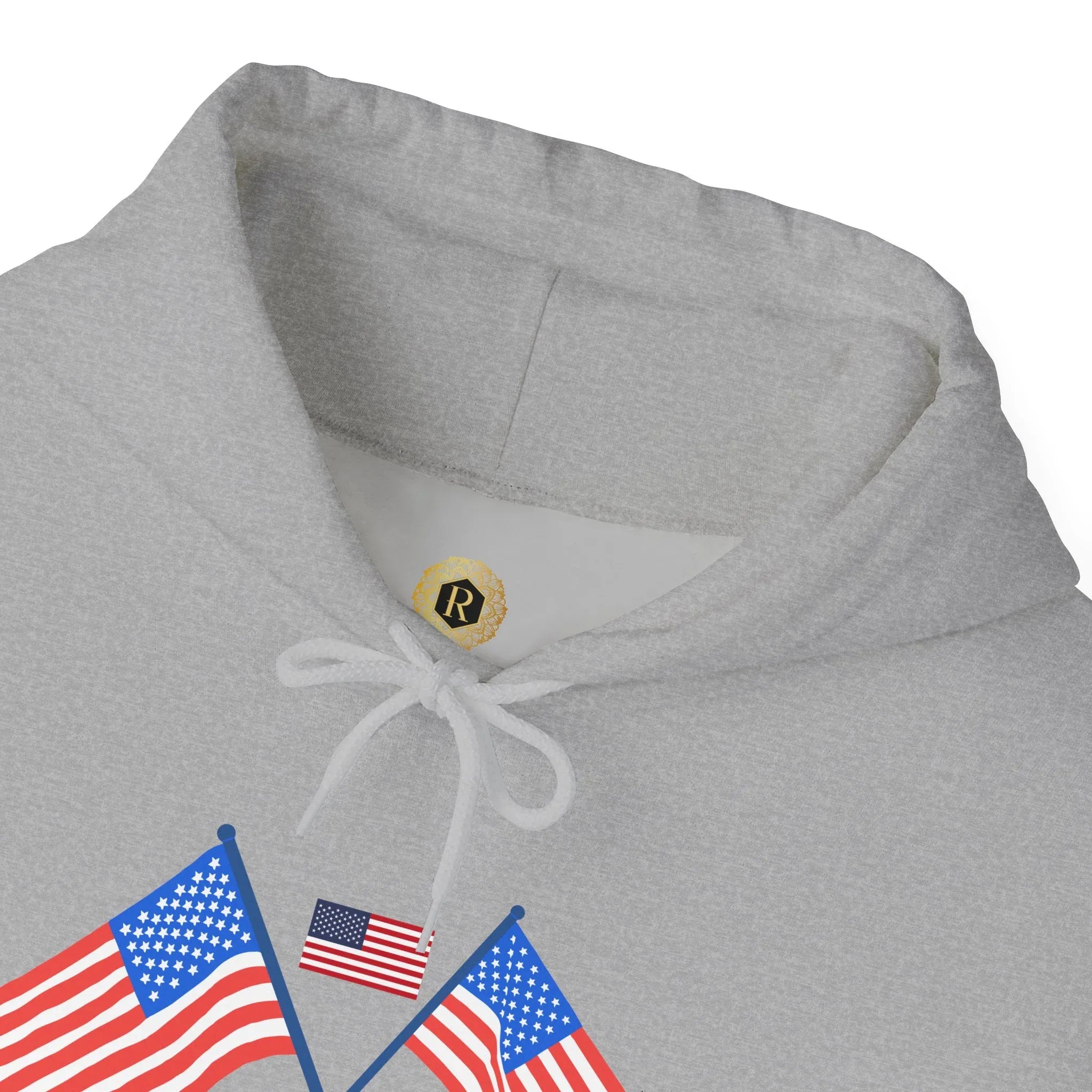 Men's Patriotic Hoodie - Double American Flag Graphic - RizQ Life 