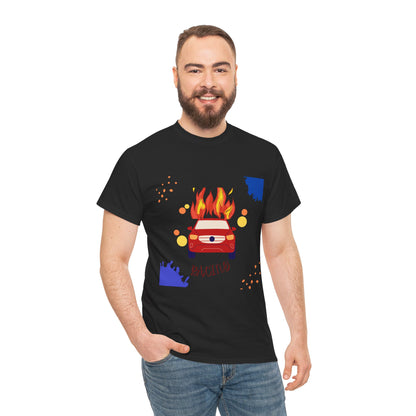 Unisex Racing Graphic T-Shirt – Heavy Cotton Car Racing Tee for Men & Women, Casual Motorsport Fan Shirt, Short Sleeve Top, Sizes S-5XL
