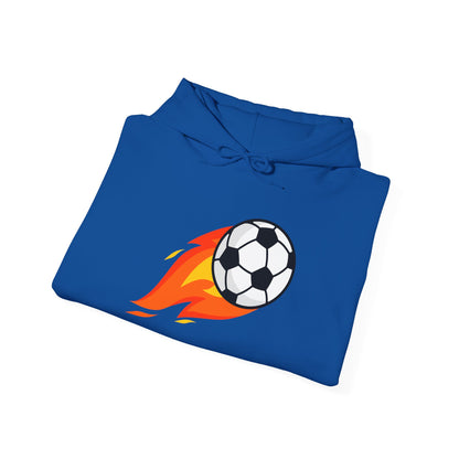 Soccer Fire Ball Hoodie - Men's Heavy Blend Hooded Sweatshirt