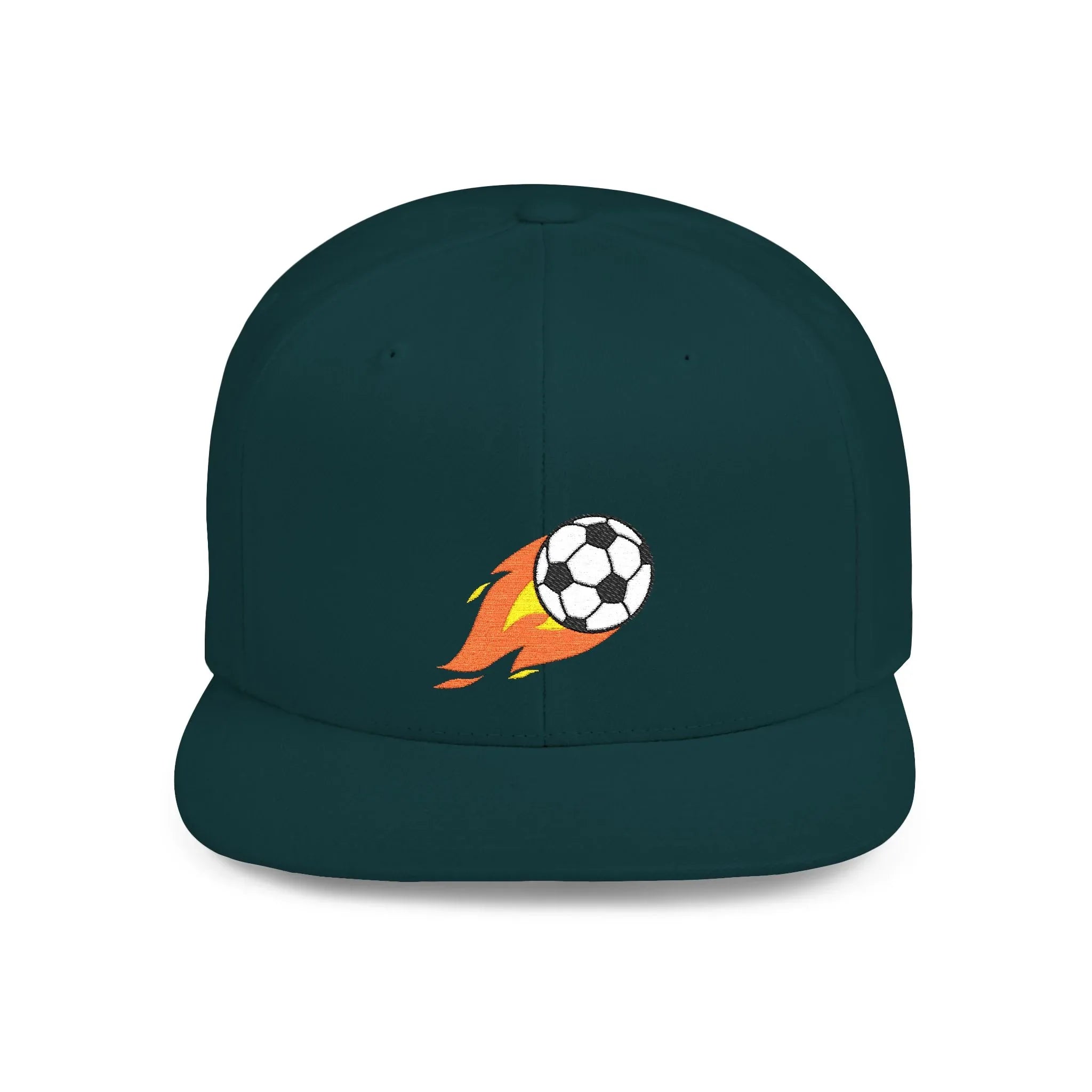 Soccer Ball Flat Bill Snapback Hat - Stylish Snapback Cap for Casual Outfits and Streetwear - RizQ Life 