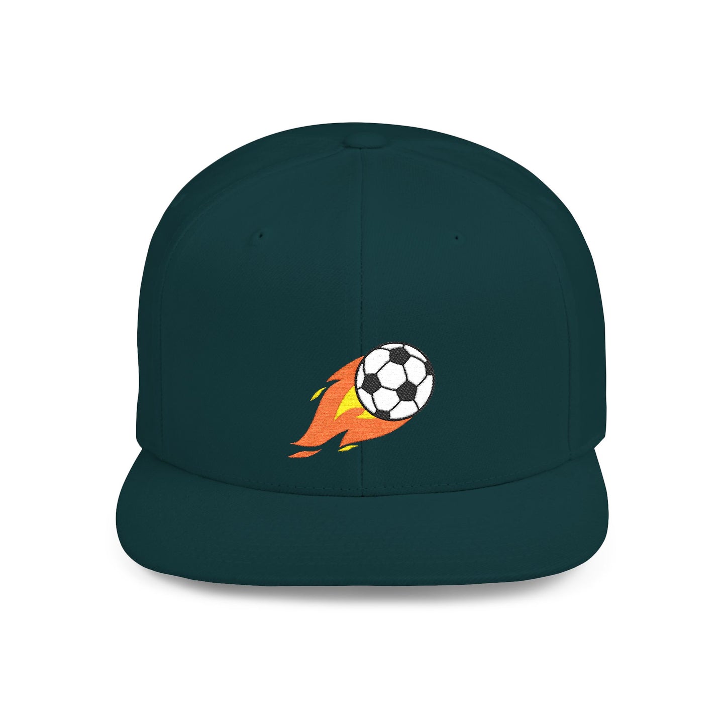 Soccer Ball Flat Bill Snapback Hat - Stylish Snapback Cap for Casual Outfits and Streetwear
