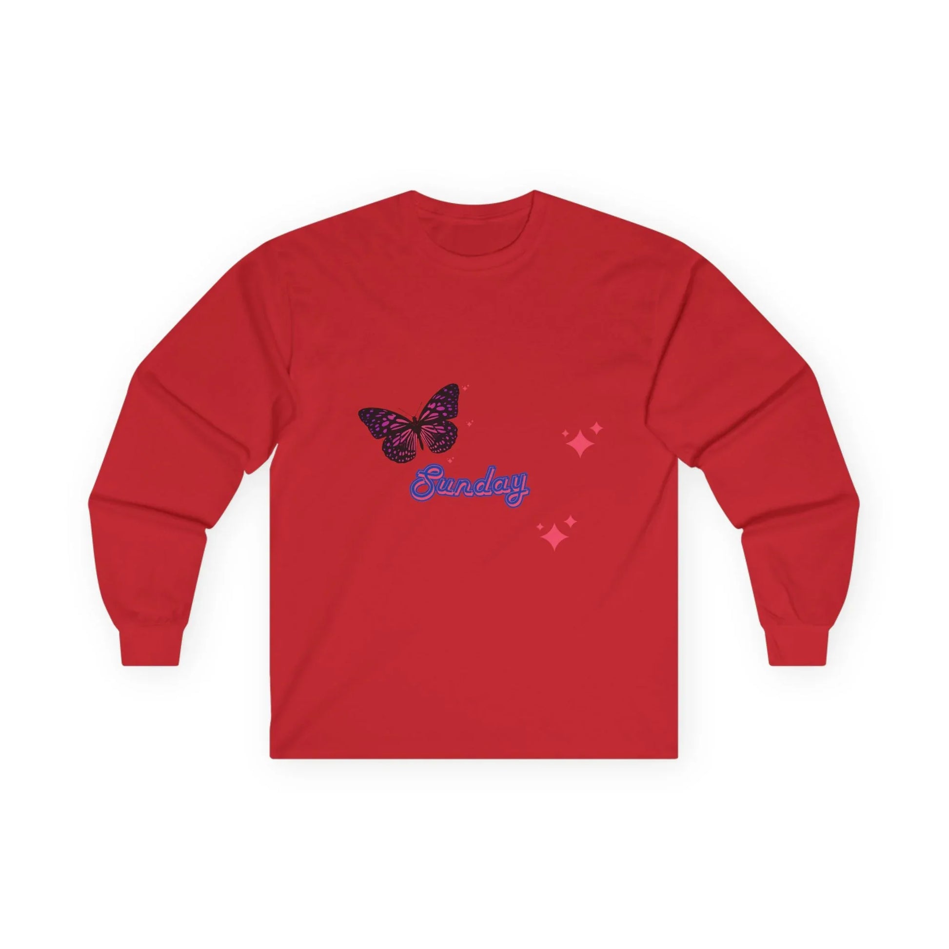 Butterfly Sunday Long Sleeve Tee - Unisex Ultra Cotton Shirt - RizQ Life 