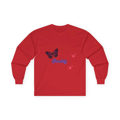 Butterfly Sunday Long Sleeve Tee - Unisex Ultra Cotton Shirt - RizQ Life 