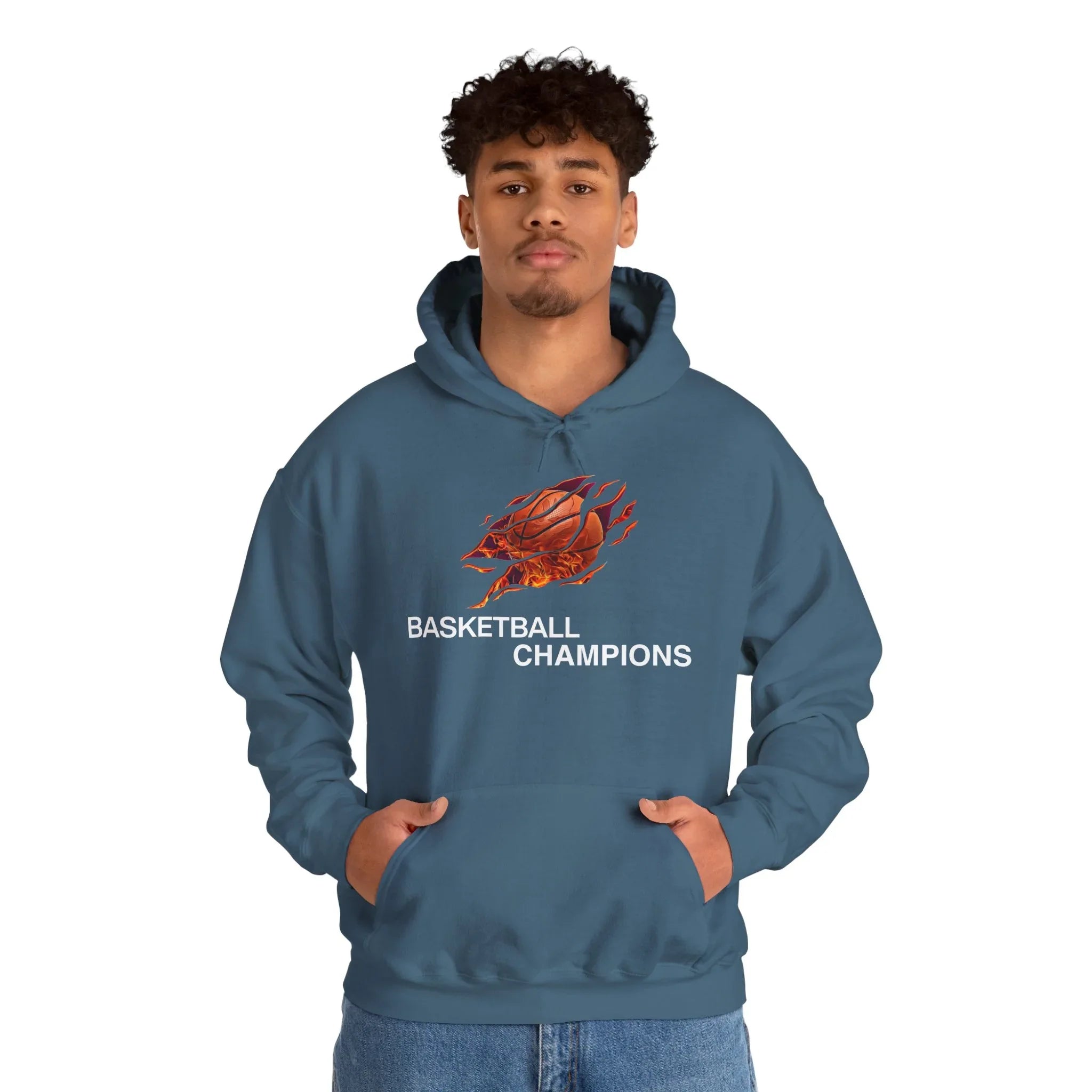 Basketball Champions Hoodie - Men's Heavy Blend Sweatshirt - RizQ Life 