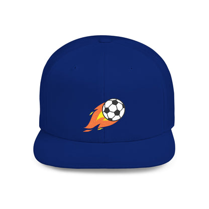 Soccer Ball Flat Bill Snapback Hat - Stylish Snapback Cap for Casual Outfits and Streetwear