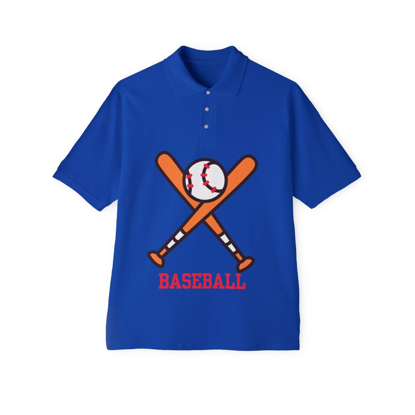 Men's Polo Tee - Baseball Piqué Polo
