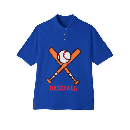 Men's Polo Tee - Baseball Piqué Polo