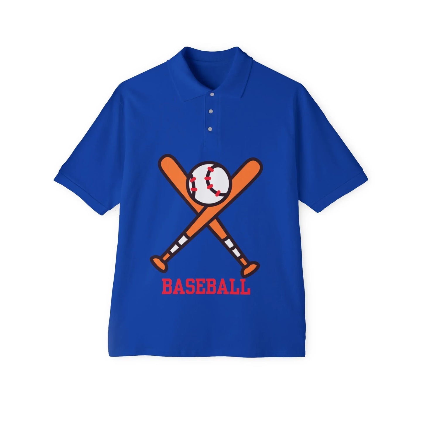 Men's Polo Tee - Baseball Piqué Polo for Casual Sports - RizQ Life 