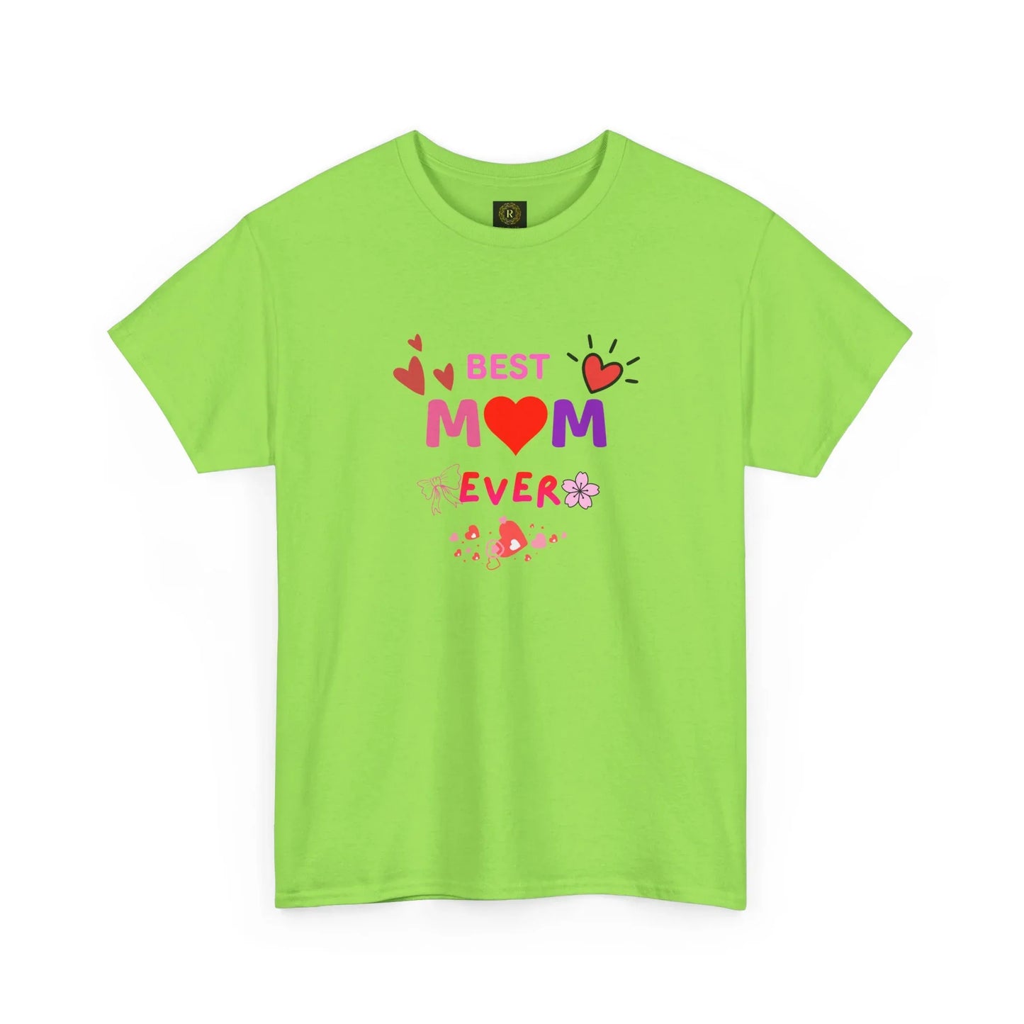 Best Mom Ever Mother’s Day T-Shirt - Aesthetic Heart & Bow Graphic Tee