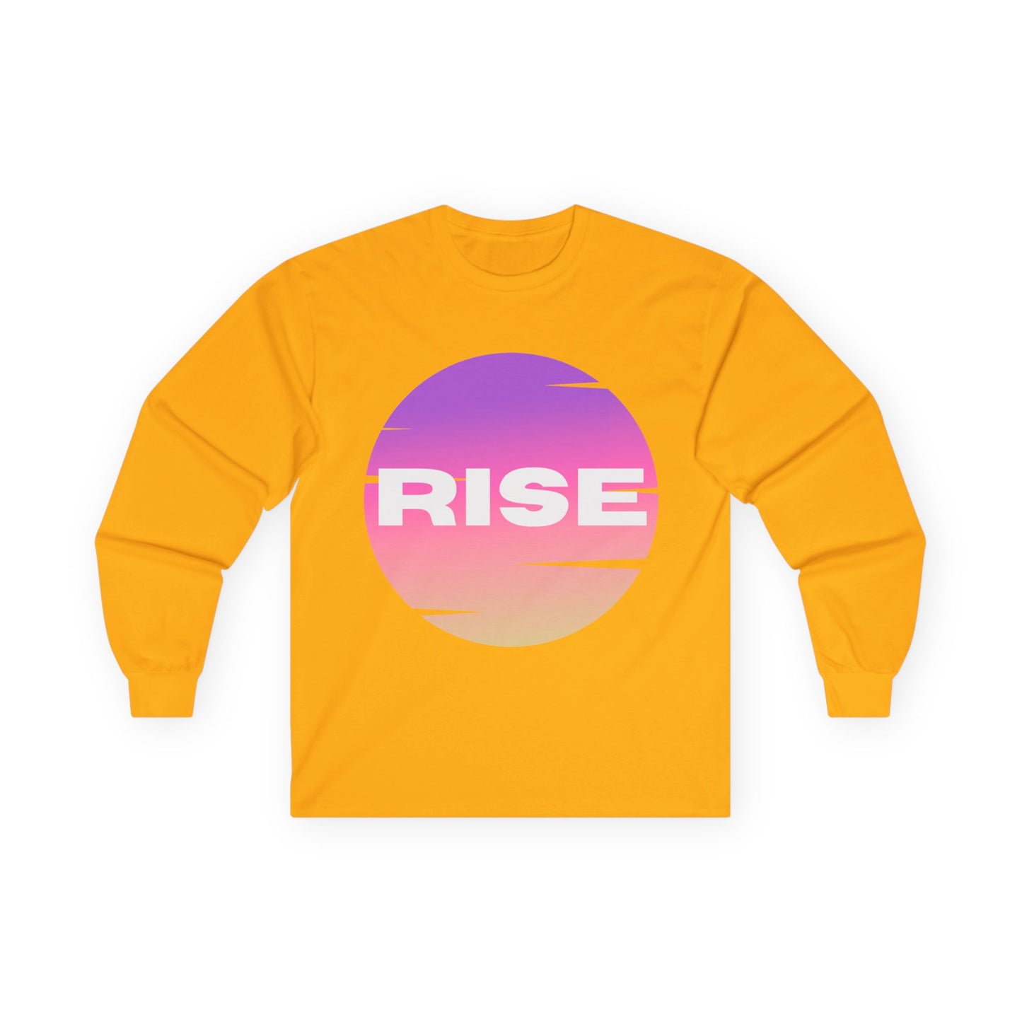 Motivational Long Sleeve Tee - 'RISE' Graphic