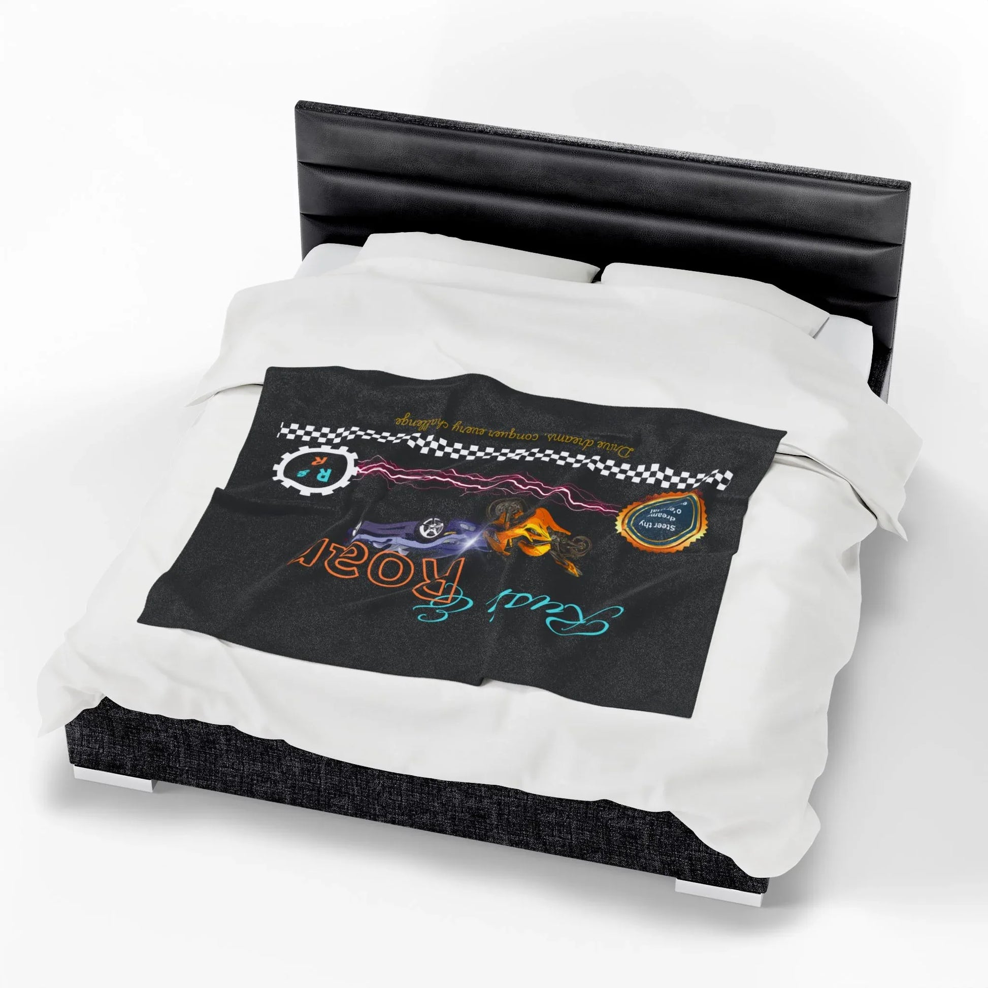 Racing Velveteen Plush Blanket - Cozy Throw For Car Lovers and Kids Rooms - RizQ Life 