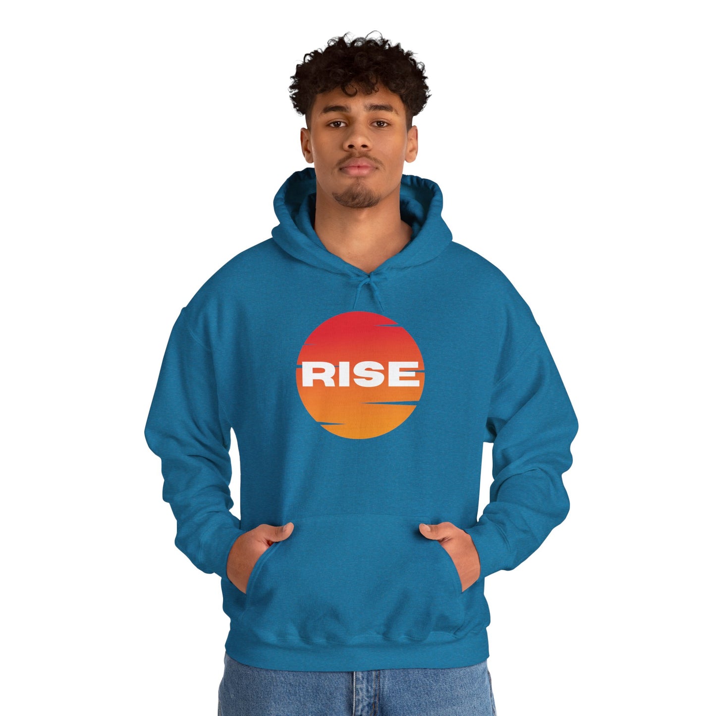 Men's Rise Sunset Hoodie - Comfortable Heavy Blend Sweatshirt