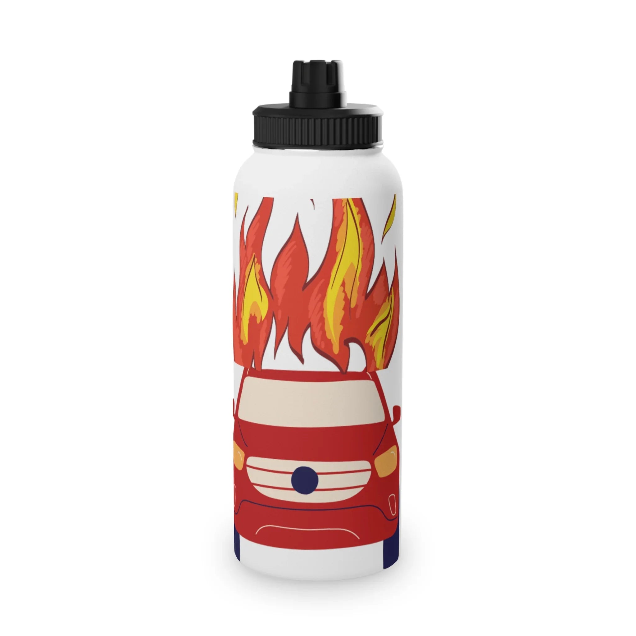Kids Water Bottle - Fire Car Design - RizQ Life 
