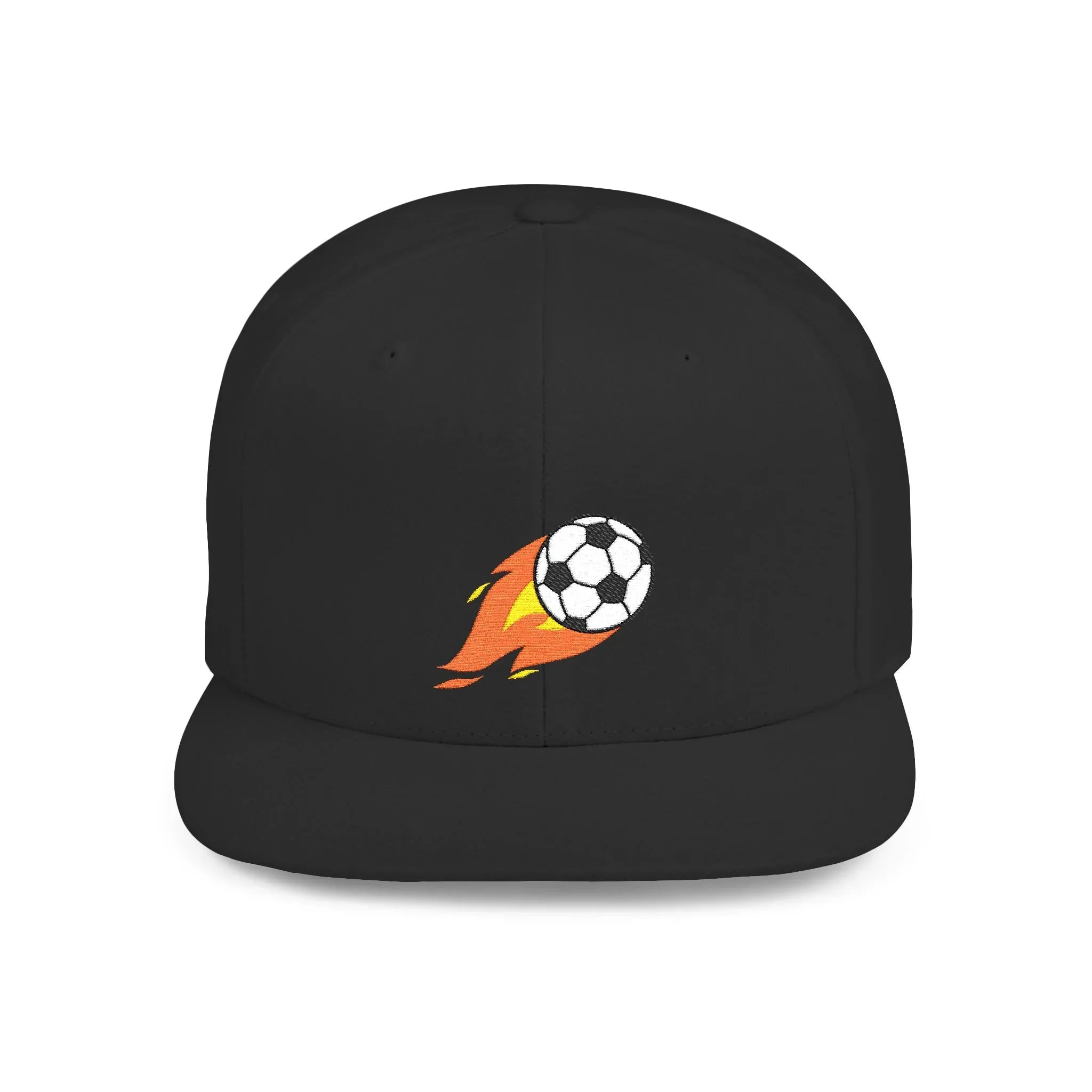 Soccer Ball Flat Bill Snapback Hat - Stylish Snapback Cap for Casual Outfits and Streetwear - RizQ Life 