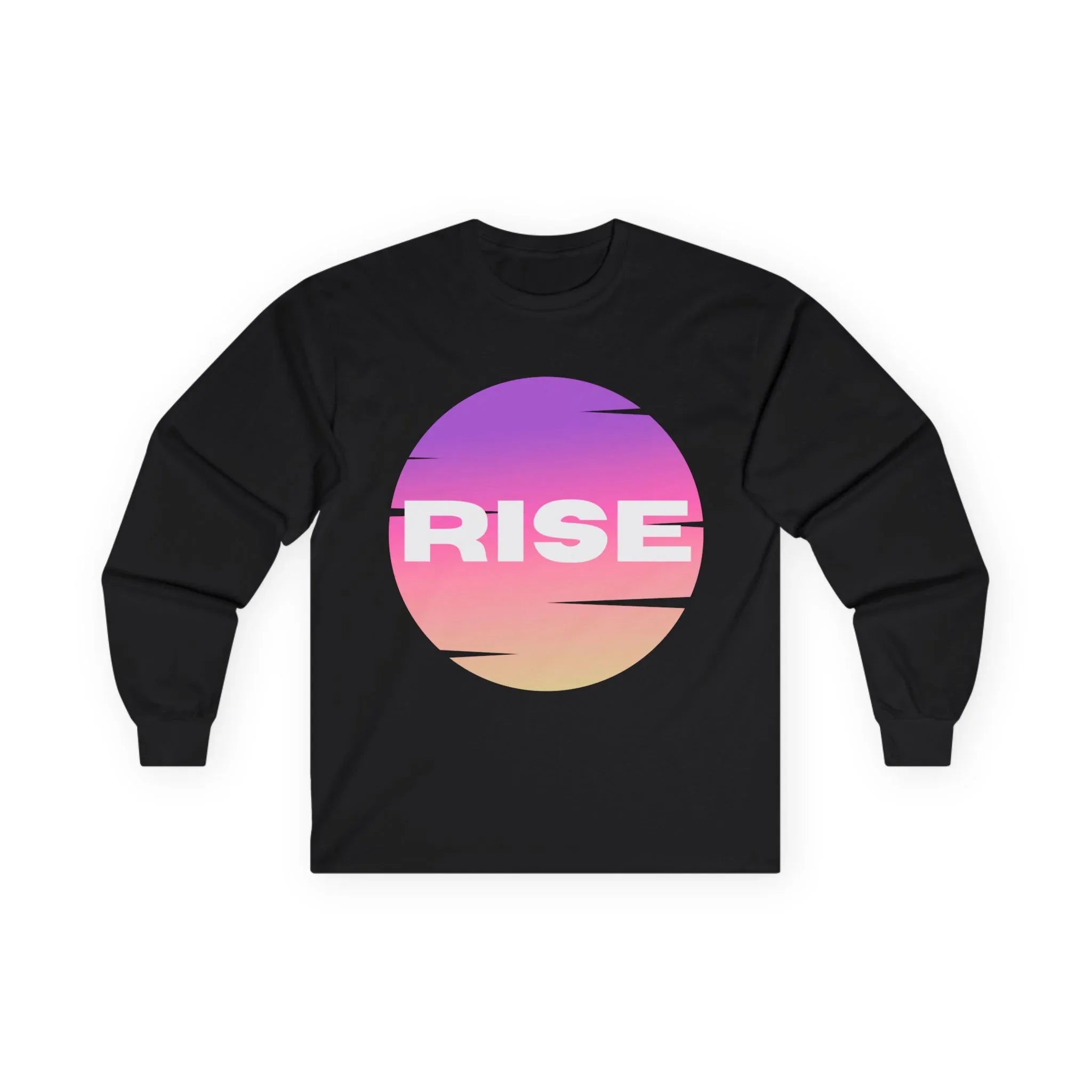 Motivational Long Sleeve Tee - 'RISE' Graphic - RizQ Life 