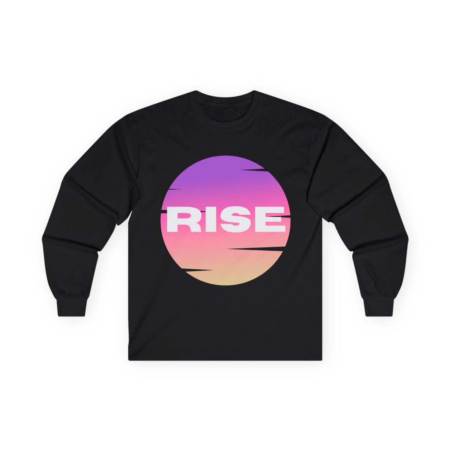 Motivational Long Sleeve Tee - 'RISE' Graphic