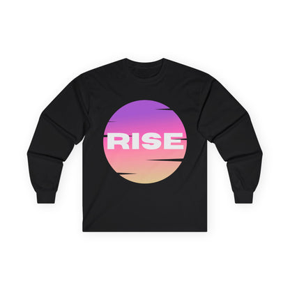 Motivational Long Sleeve Tee - 'RISE' Graphic