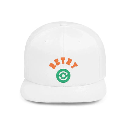 Retry Vintage Flat Bill Snapback Cap – Adjustable streetwear hat for men & women. Ideal gift for casual fashion, festivals, and urban style. - RizQ Life 