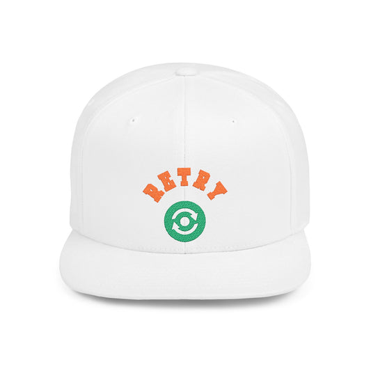 Retry Vintage Flat Bill Snapback Cap – Adjustable streetwear hat for men & women. Ideal gift for casual fashion, festivals, and urban style.