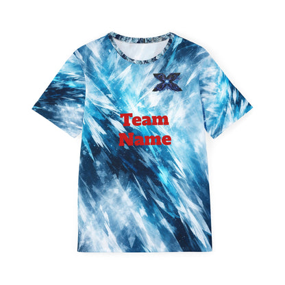 Custom Blue Tie-Dye Team Jersey — Personalized Name & Number Sports Shirt