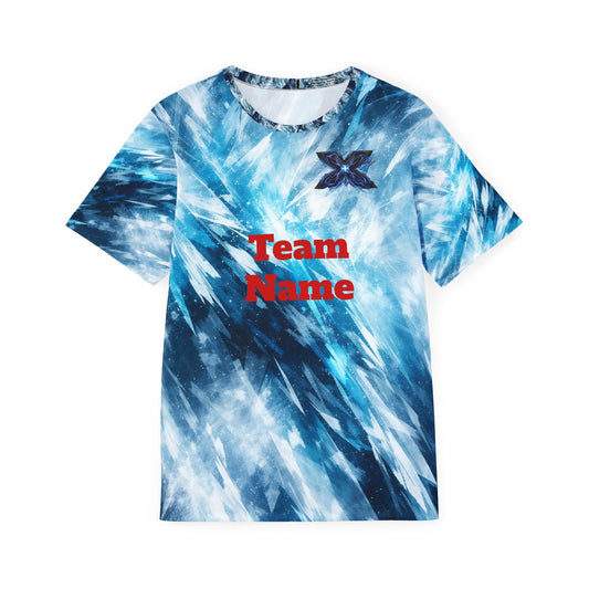 Custom Blue Tie-Dye Team Jersey — Personalized Name & Number Sports Shirt