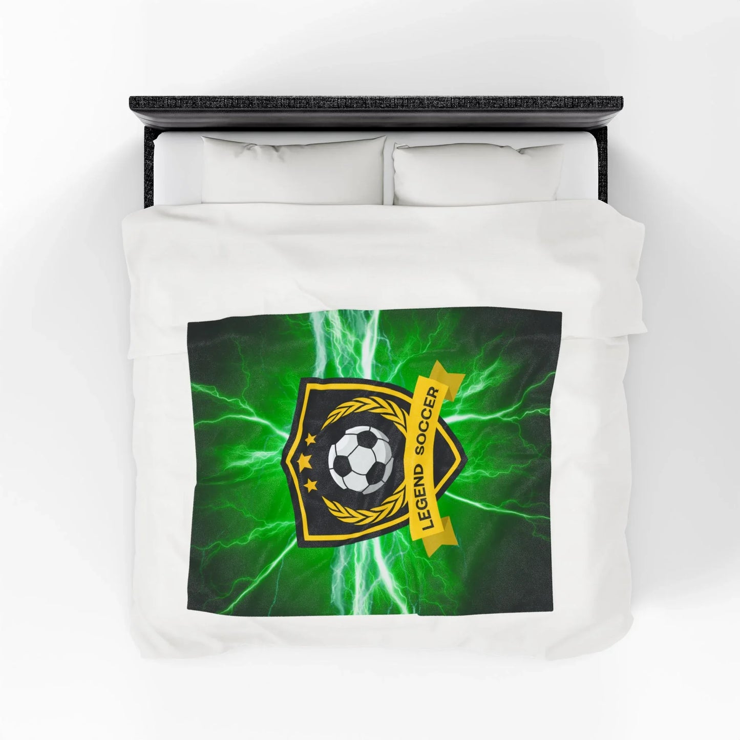 Soccer Legend Plush Blanket | Soft Throw for Sports Fans, Cozy Decor, Gift for Athletes, Soccer-themed Home, Kids Room - RizQ Life 