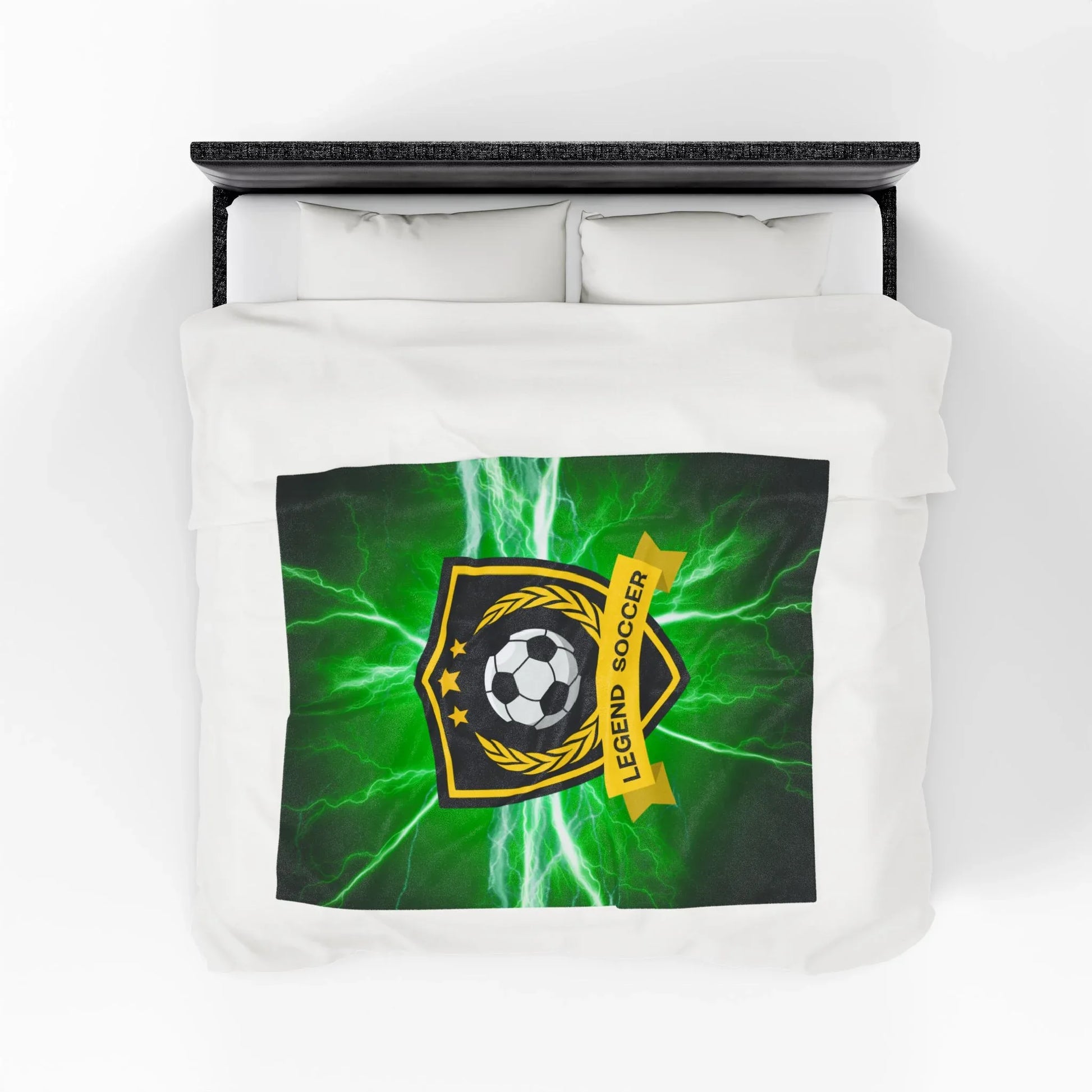 Soccer Legend Plush Blanket | Soft Throw for Sports Fans, Cozy Decor, Gift for Athletes, Soccer-themed Home, Kids Room - RizQ Life 